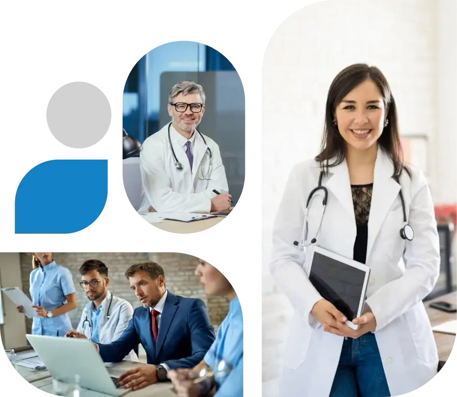 Healthcare professionals supporting practices with billing questions