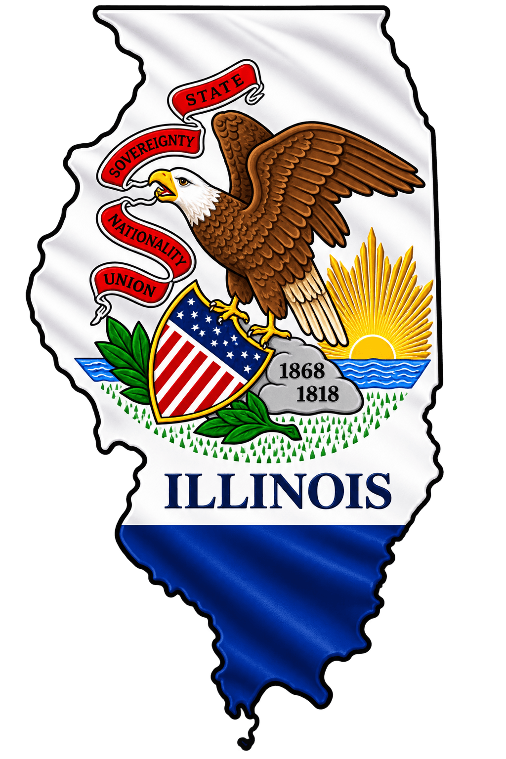 Illinois Map Graphic