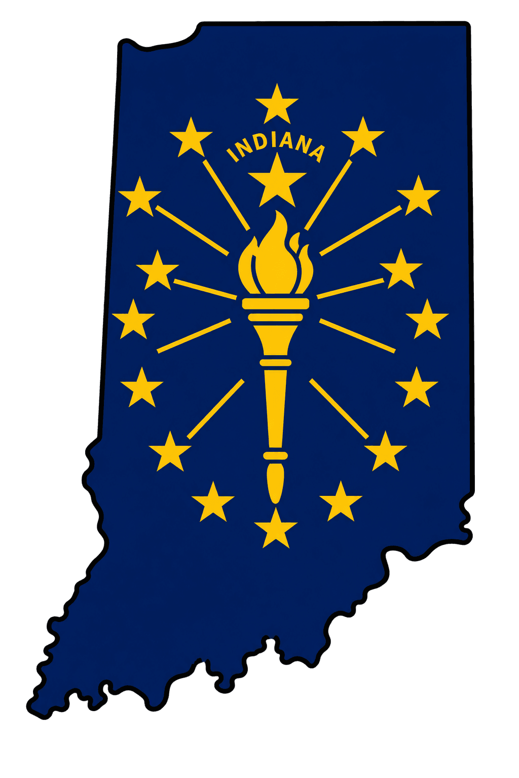 Indiana Map Graphic