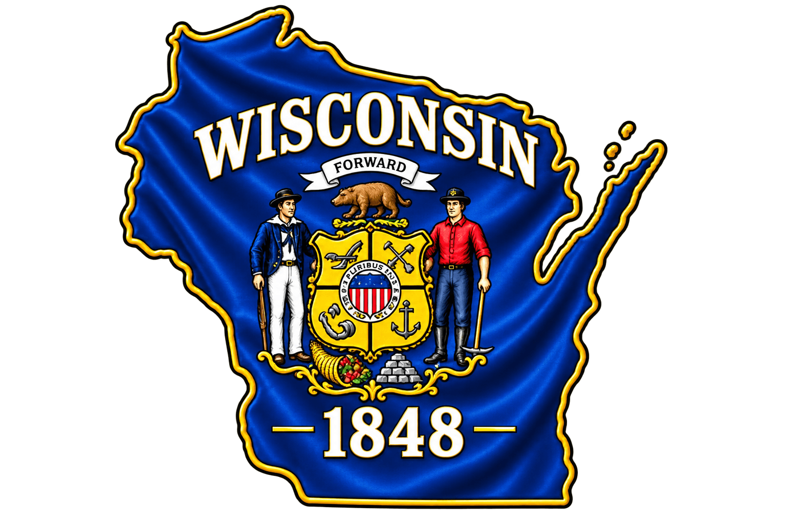 Wisconsin Map Graphic
