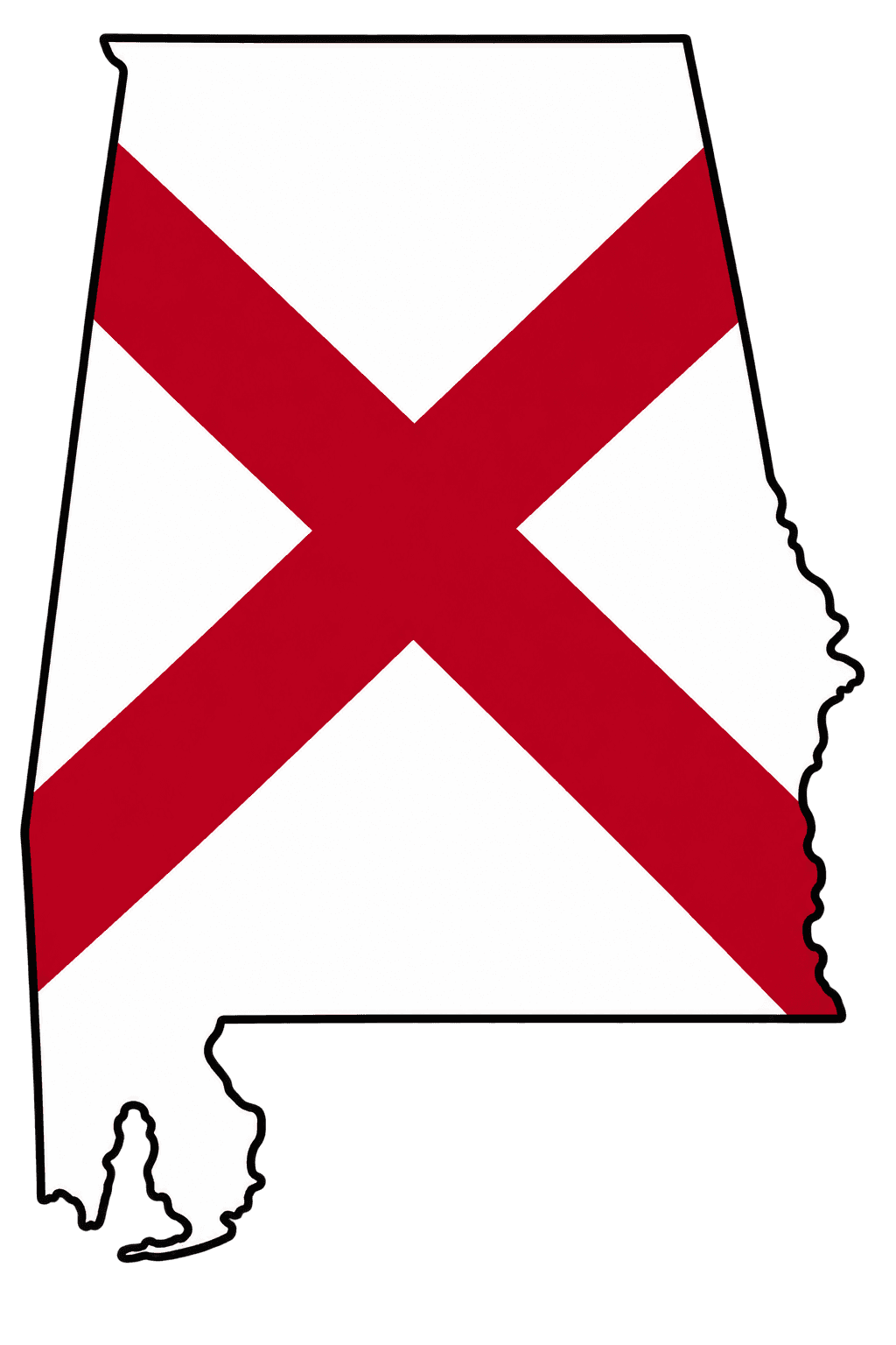 Alabama Map Graphic
