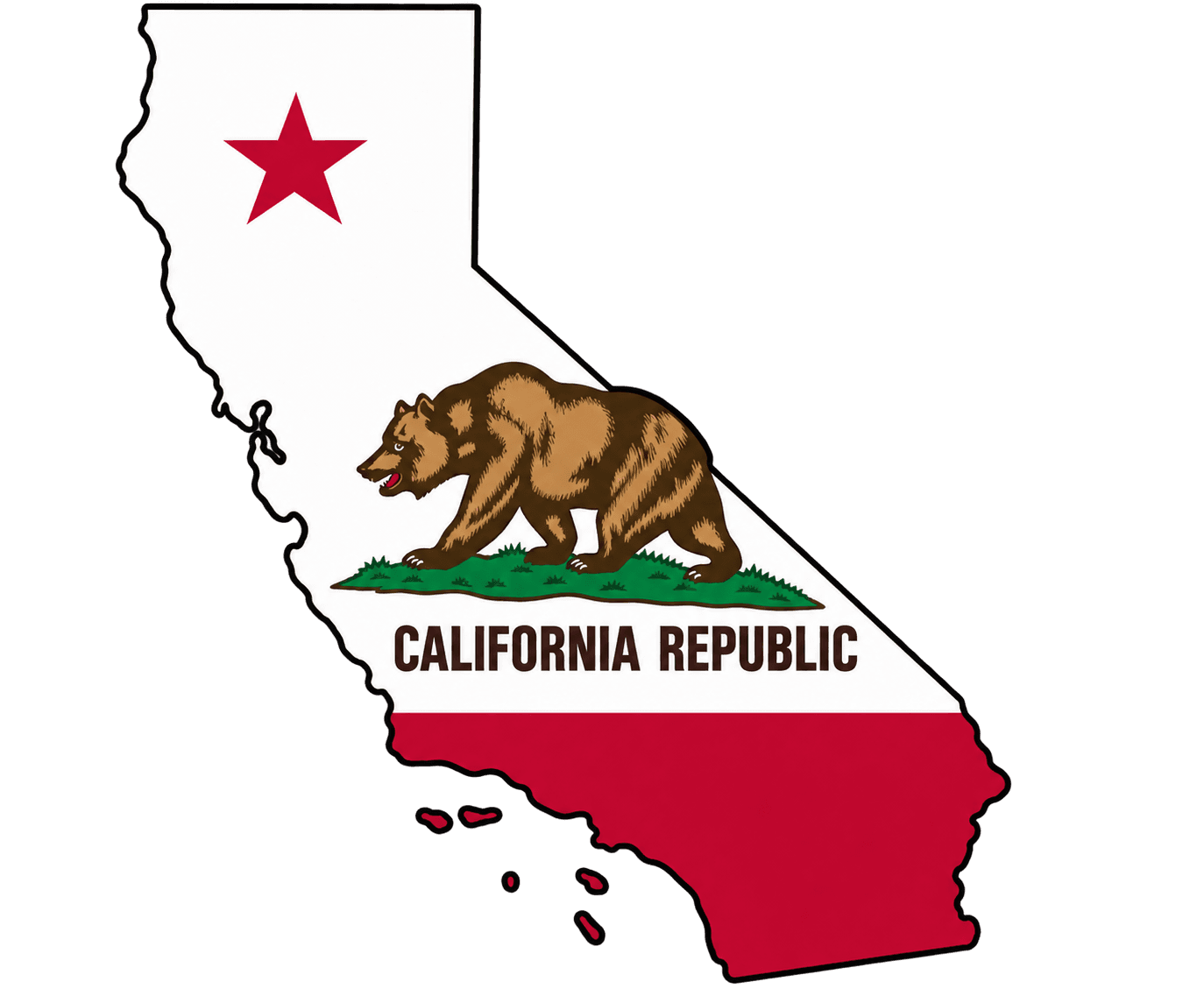 California Map Graphic