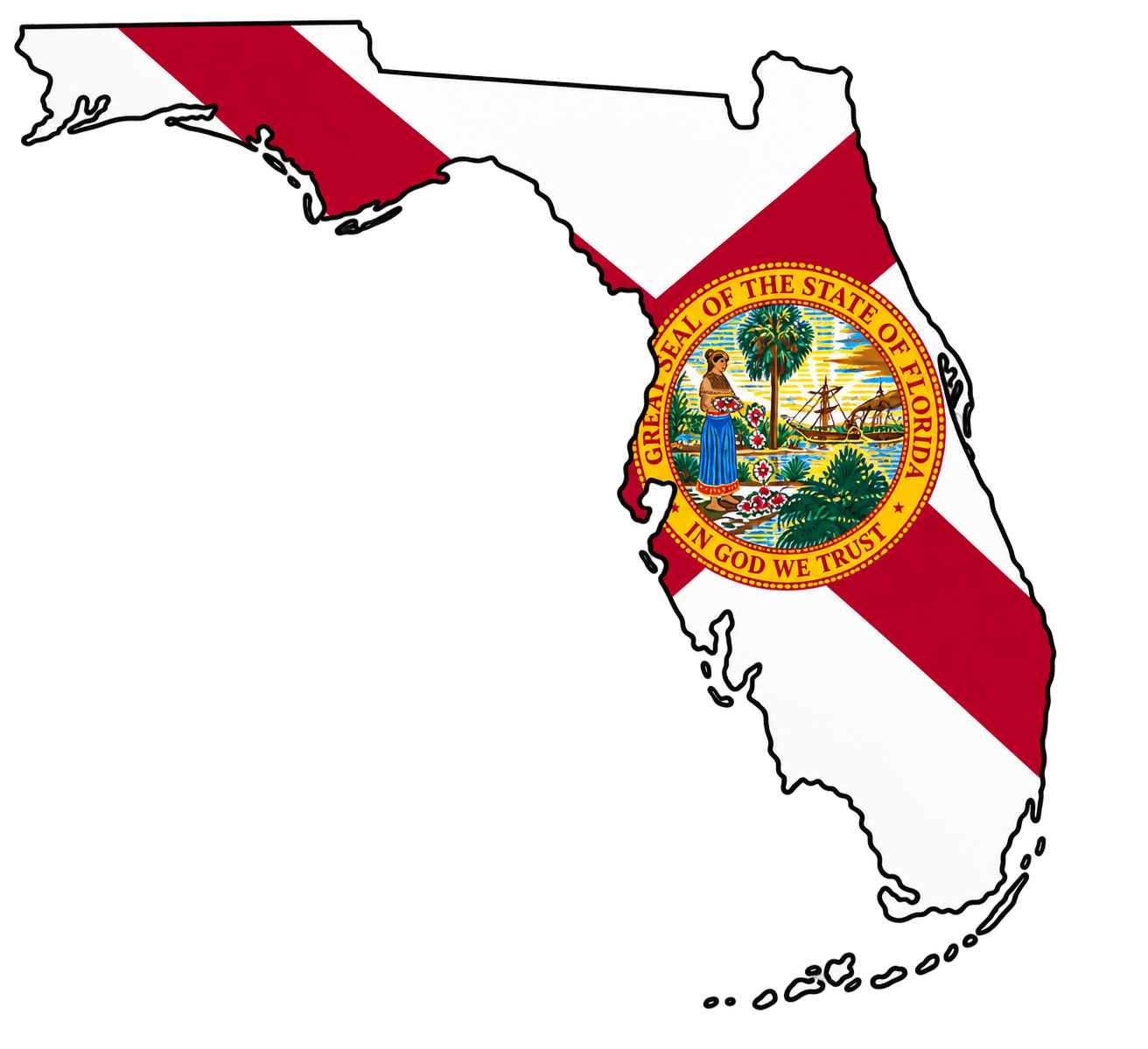 Florida Map Graphic