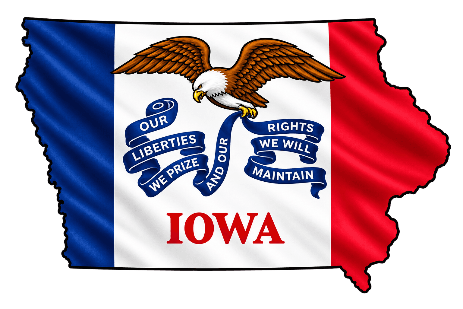 Iowa Map Graphic