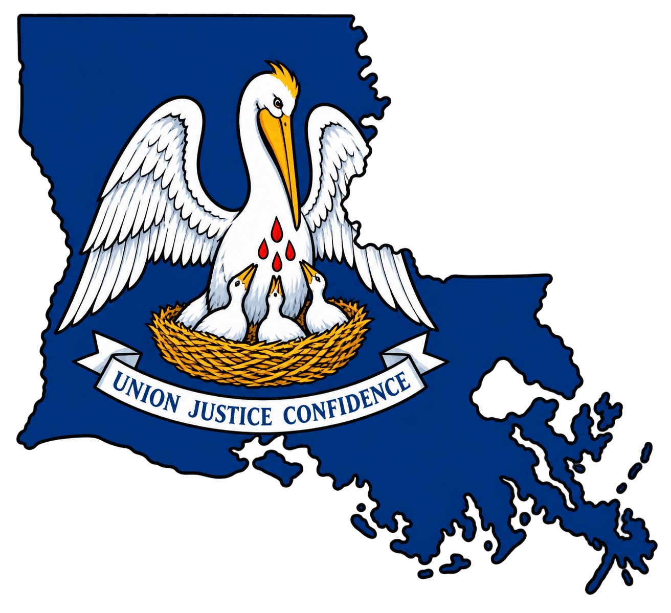 Louisiana Map Graphic