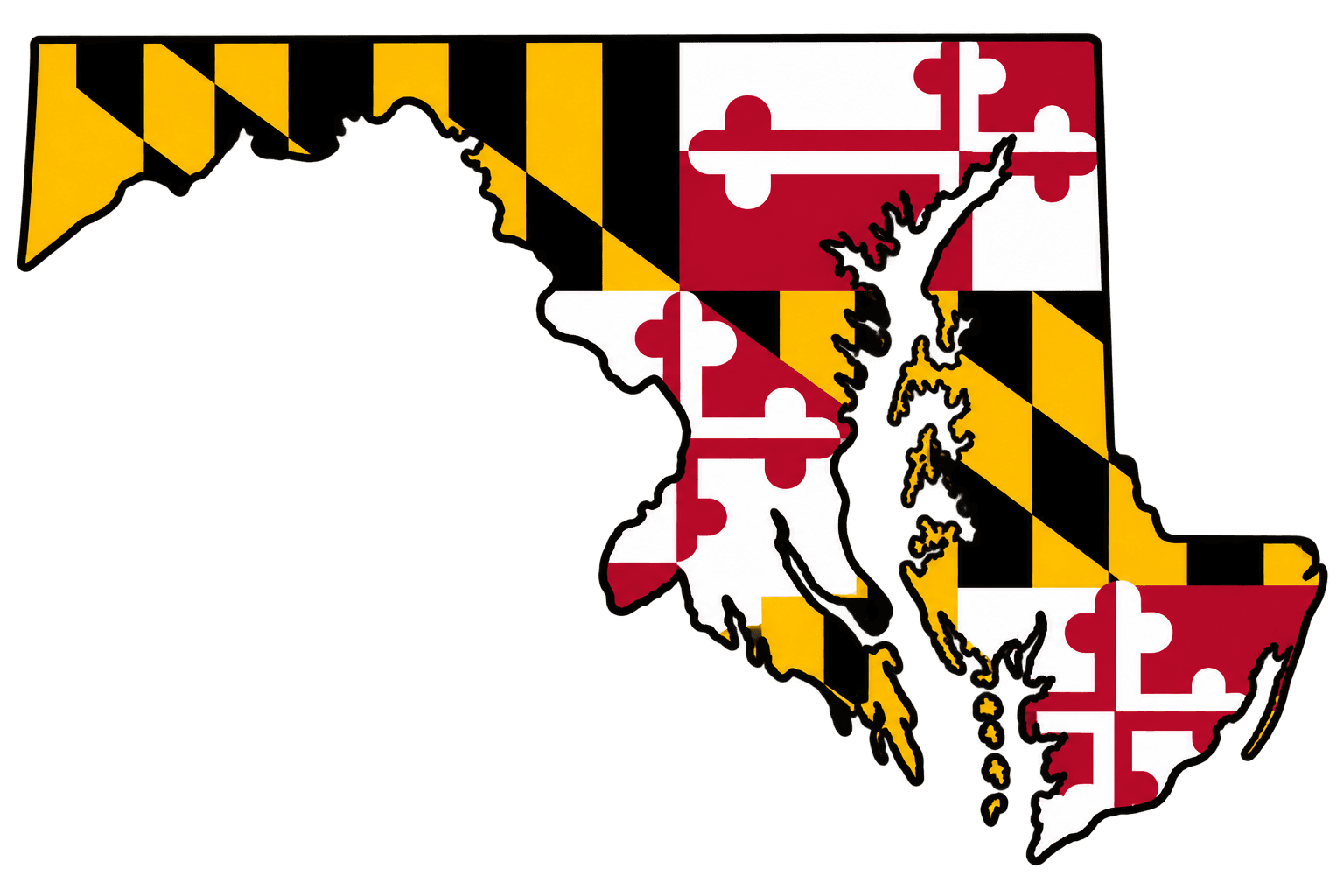 Maryland Map Graphic