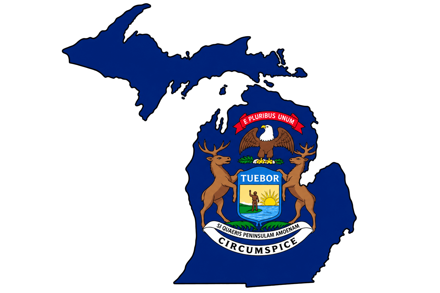 Michigan Map Graphic