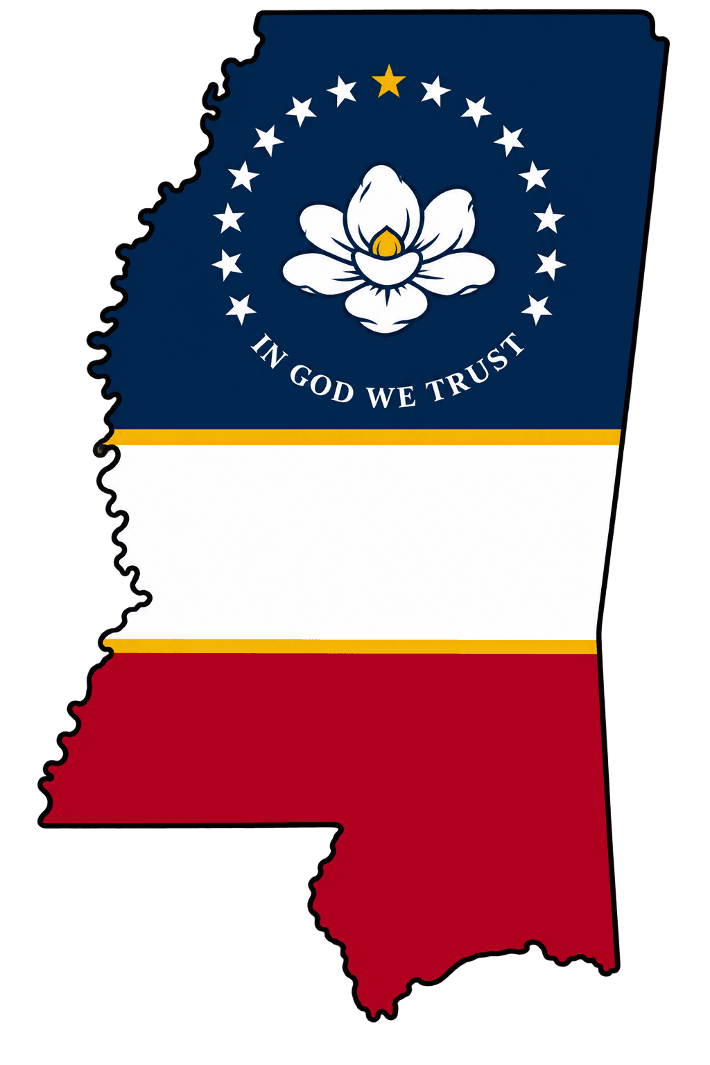 Mississippi Map Graphic