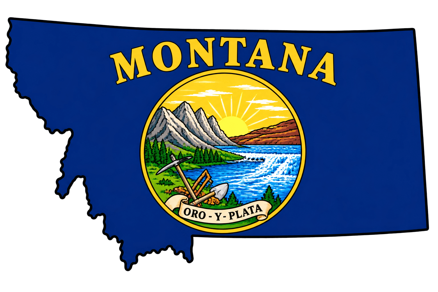 Montana Map Graphic