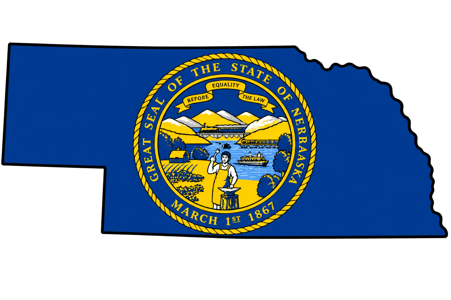 Nebraska Map Graphic