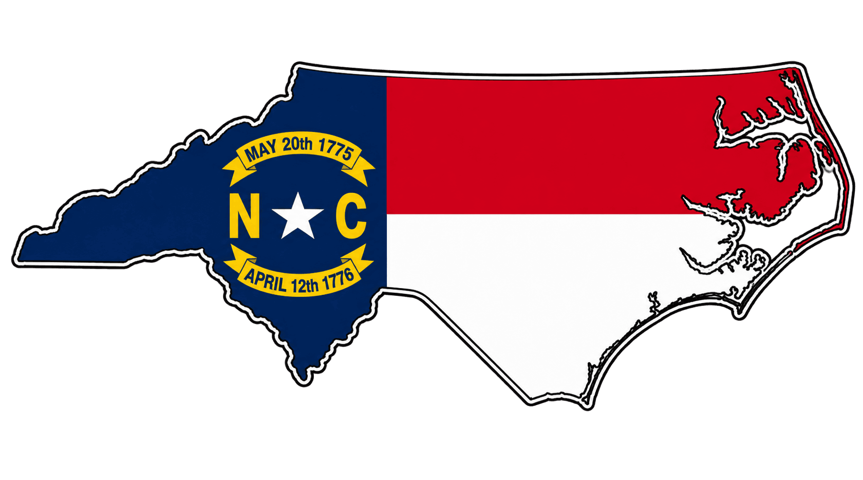 North Carolina Map Graphic