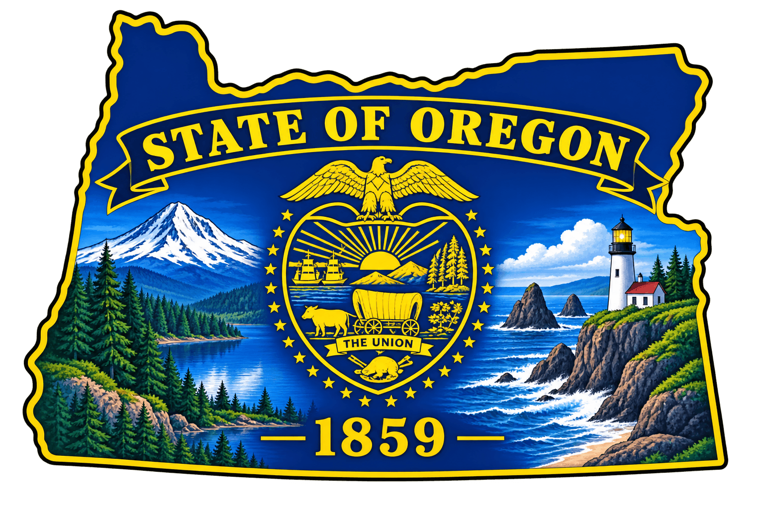 Oregon Map Graphic