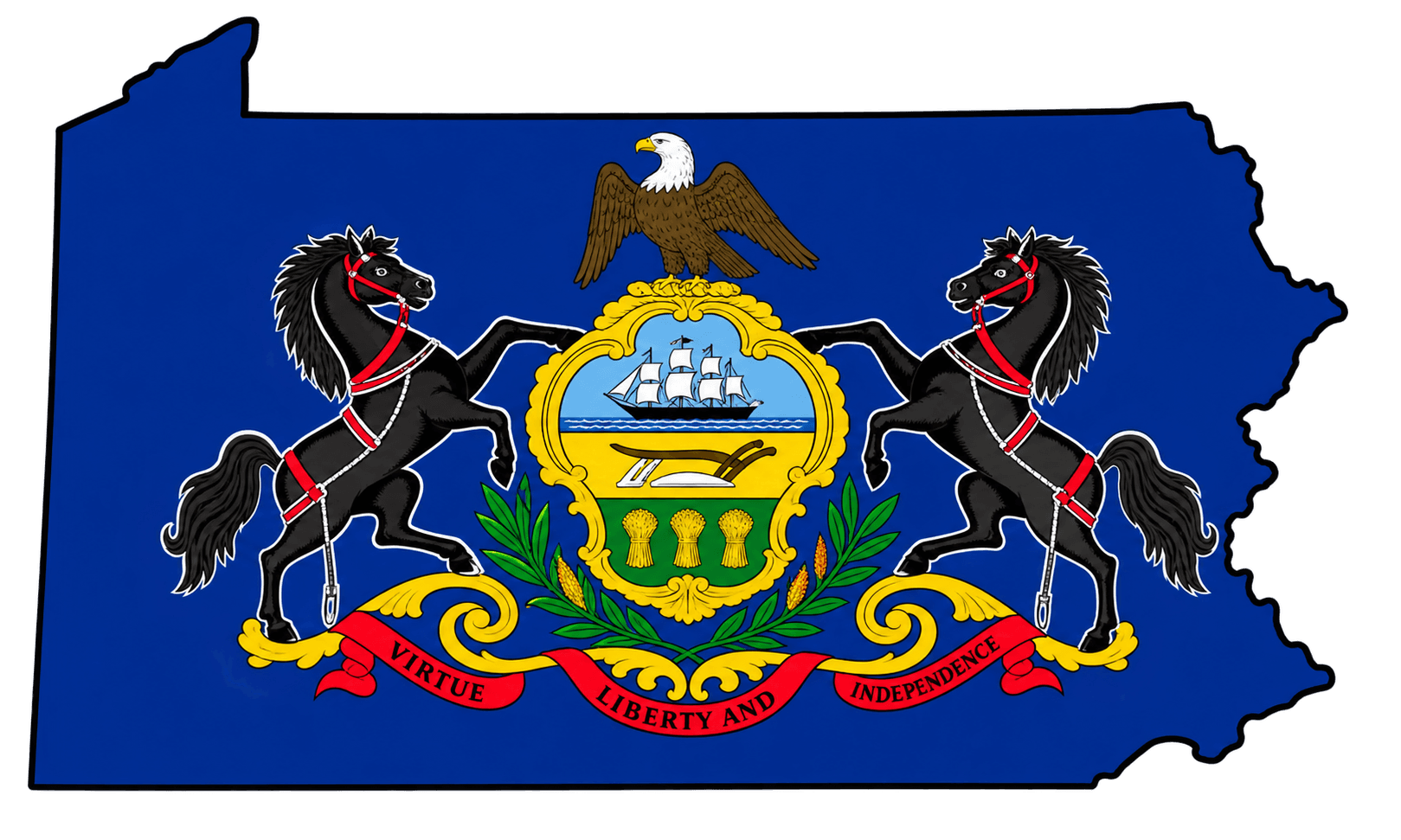 Pennsylvania Map Graphic