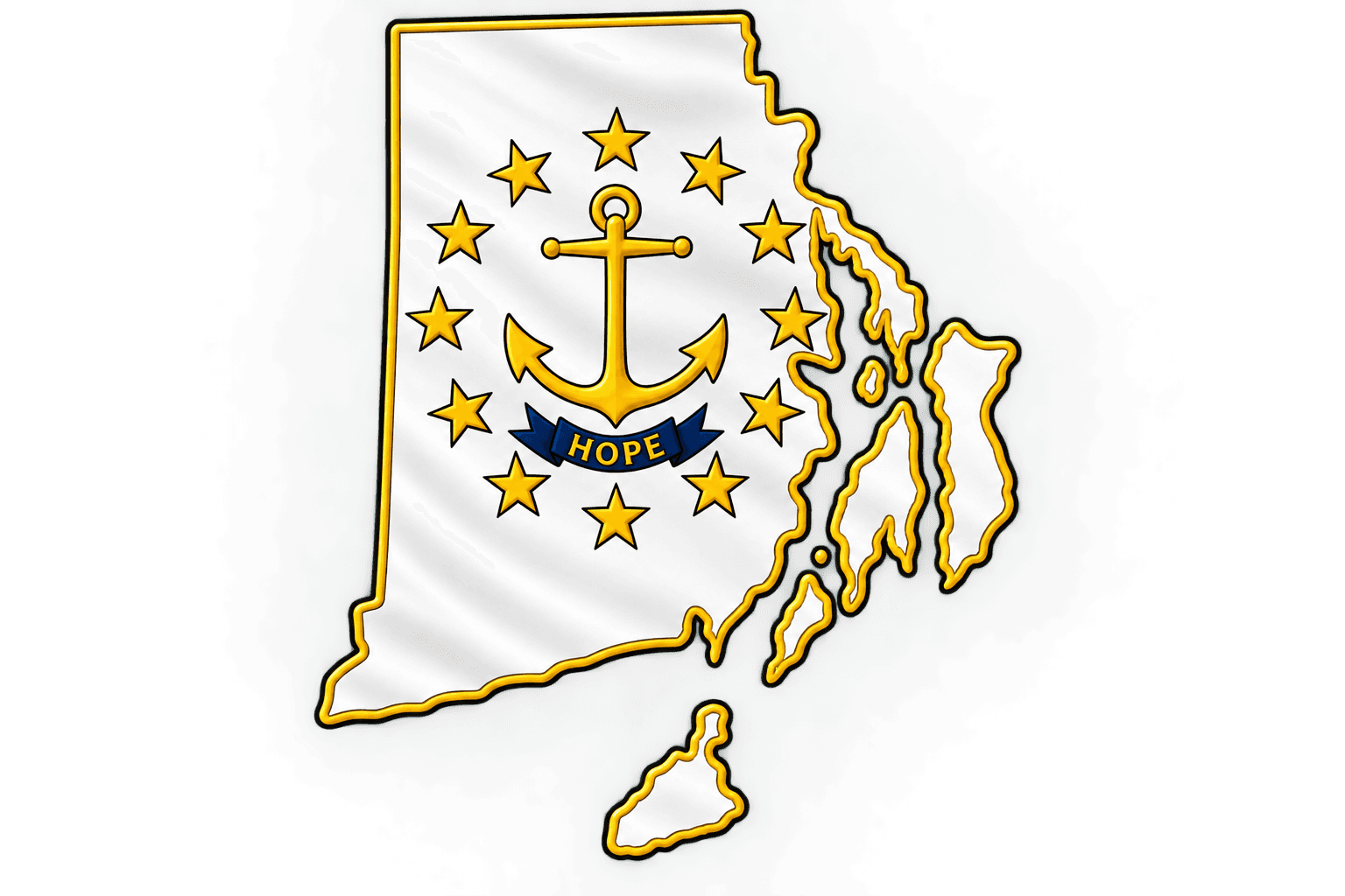 Rhode Island Map Graphic
