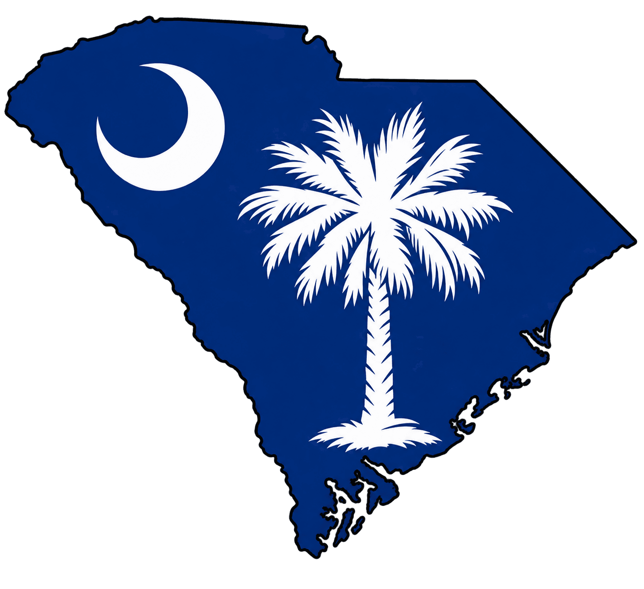South Carolina Map Graphic