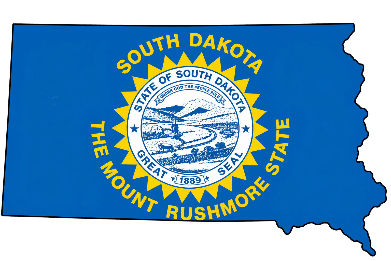 South Dakota Map Graphic