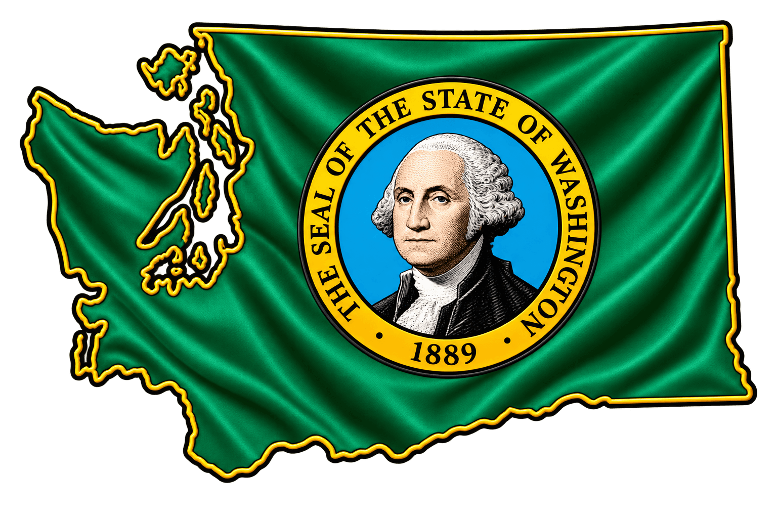 Washington Map Graphic