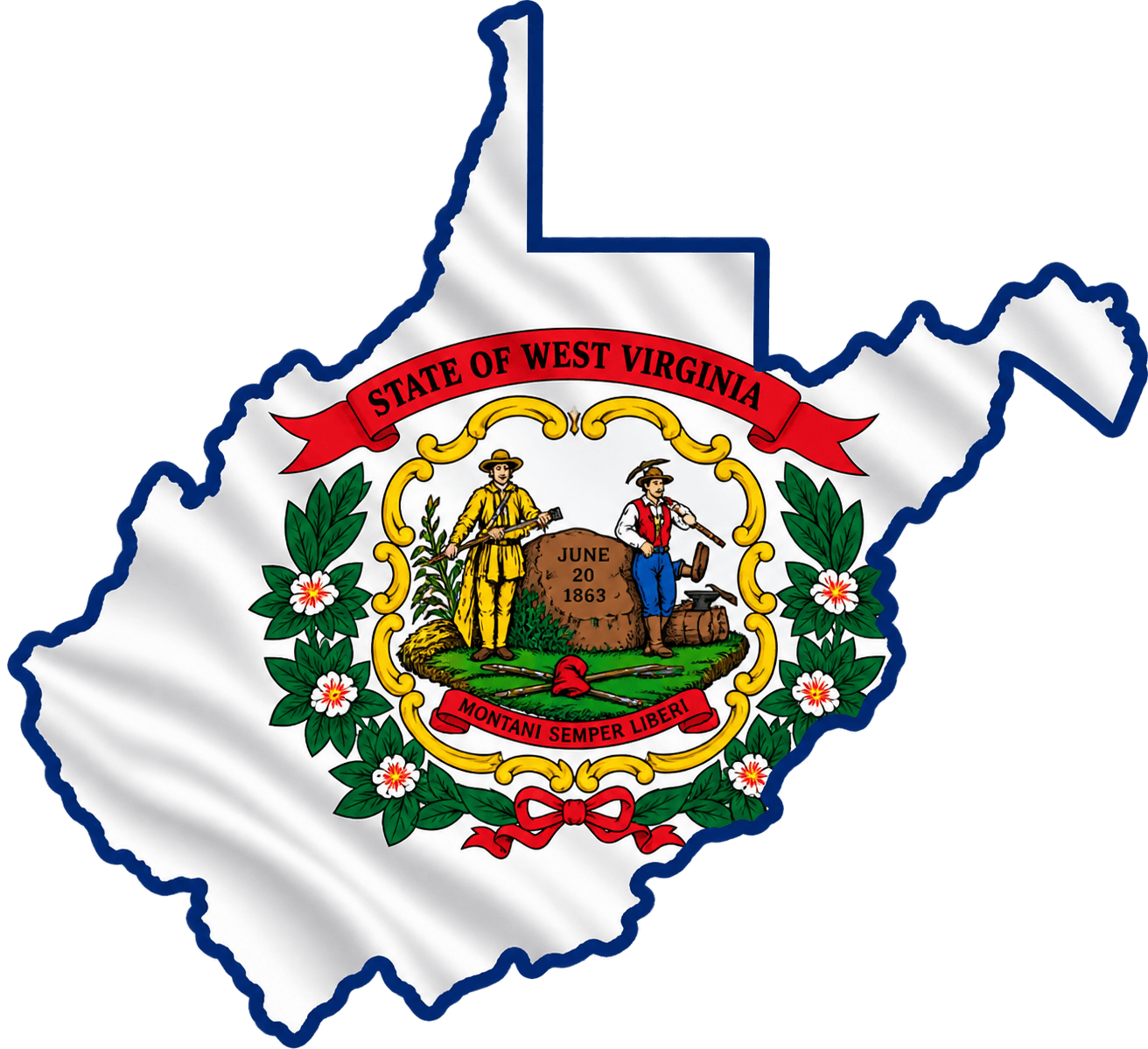 West Virginia Map Graphic